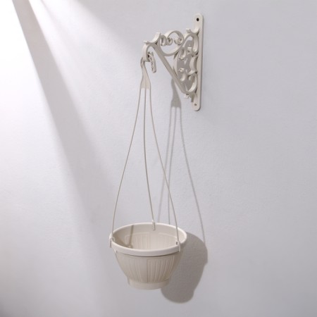 Bracket for suspended pots, plastic, beige-9