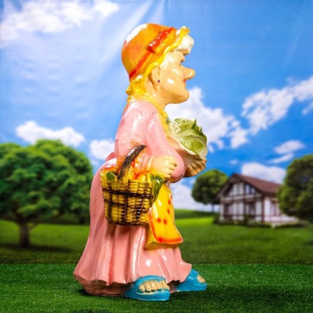 Garden figure "mother -in -law with cabbage", 50 × 37 × 90cm-4