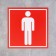 Signs "Toilet M" 100 × 100, adhesive base