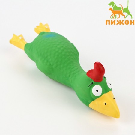 Fresh toy for dogs from latex "Rooster", 18 cm, green
