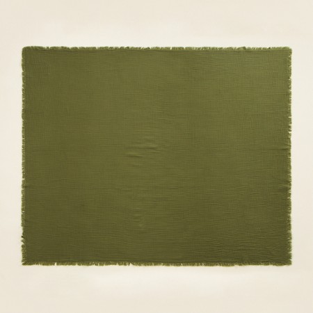Plaid SL Home 4x layin. Muslin 150*200 cm, central green 100% cotton