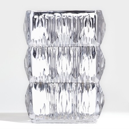 Vase for flowers "Monard" made of glass, silver 20 x 13.5 x 9.5 cm