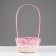 Wicker basket 19x9/34 cm, pink, bamboo