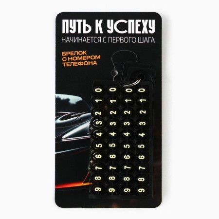 Keychain for keys with the phone number "Way to Success" 6 x 11 cm-6
