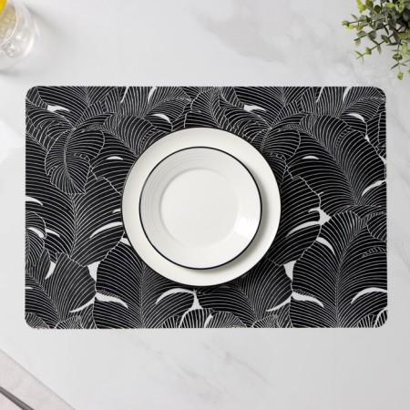 Set of serving napkins "Mirage", 4 pcs, 30 × 45 cm, black color-2