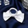 Hair elastic band Bant "Schoolgirl" Classic Galant, 8x4 cm, blue-white