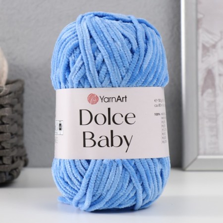 Yarn "Dolce Baby" 100% microopoliester 85m/50 g (777 dark blue)