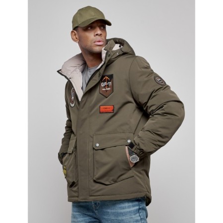 Male jacket, size 50, khaki color-5