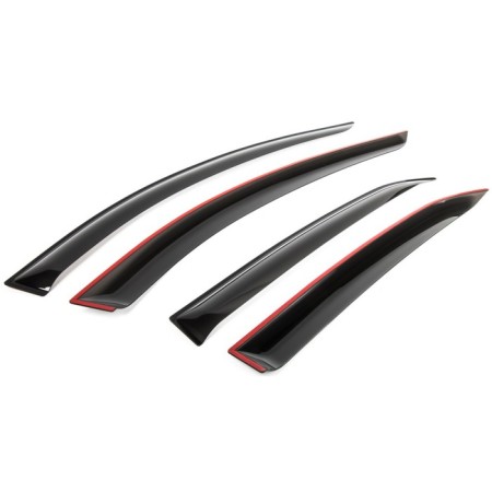 Window deflectors, Rival, Renault Logan 2014-N.V., leaf PMMA, 4pcs., 34702001-1