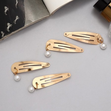 Invisibility for hair "Ophelia" (set 4 pcs) bead, 4.5 cm, gold-2