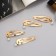 Invisibility for hair "Ophelia" (set 4 pcs) bead, 4.5 cm, gold