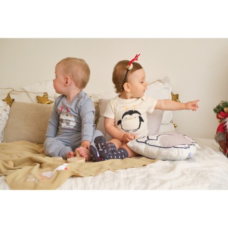 Set: jumper and pants crumb I "Merry XMAS", height 80-86 cm, color gray color-5