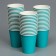 A single -boiled paper glass, plain, turquoise color, 250 ml, 50 pcs