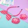 Hair Slobo Set (Rinch, 2 clamps) roses, pink