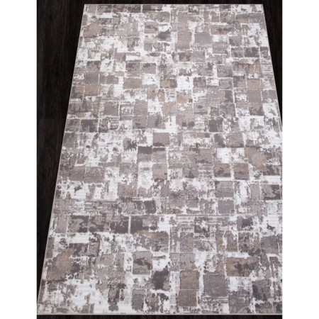 Rectangular carpet Merinos Richi, size 200x400 cm, Gray color-1