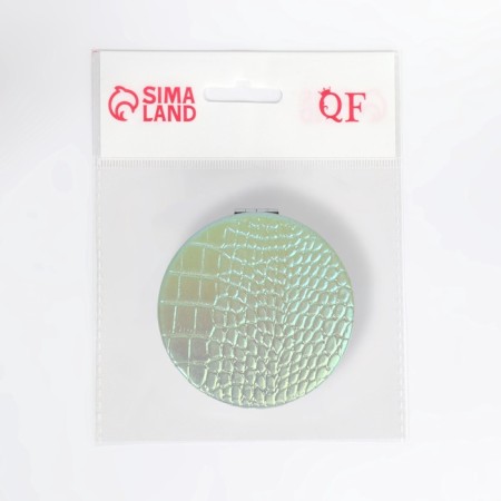 Folding mirror "crocodile", d = 7.5 cm, yellow/green color-4