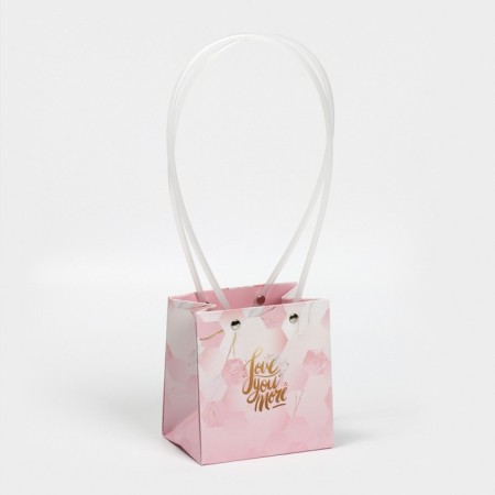 Moisture -resistant packet for flowers Love You More, 11.5 x 12 x 8 cm-1