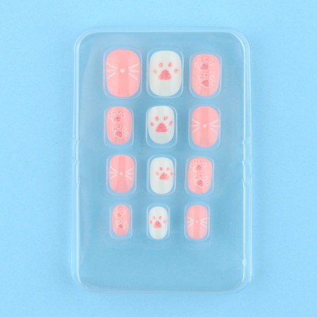 Children's false nails "Cute kitten", 12 pcs-2