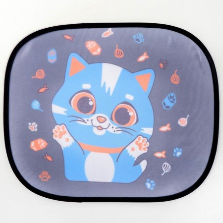 Curtains on the side glass "Kitten", 2 pcs