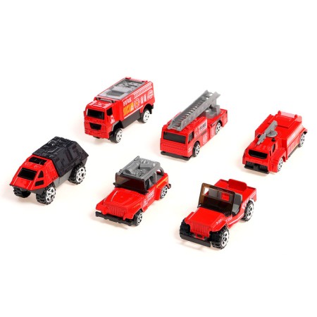 Metal truck "Carrier", inertia, with 6 machines-8