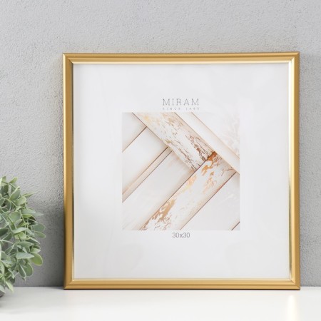 Photo frame Plastic "Mira" 30x30 cm, 636411-33, gold (plastic screen)