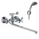 Bath mixer and shower Rossinka RS42-80, two-handed, with swiveling, color chromium