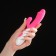 Vibrator-Roller "Wow", 30 modes, clitoris stimulator and points G, IP67, battery, pink