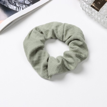 Hair elastic band "Orbit" Classic texture cage, 10 cm, green-1