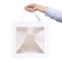 Gift package, craft, with a window, "white", 30 x 30 x 30 cm