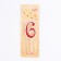Candle in the cake on the skewer "Rubin collection", the number 6, 5.2 cm, ruby