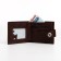 Male purse on a magnet, department for bills, for maps, for coins, brown color