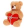 Soft toy "Bear Martin with Heart", 65 cm, brown color