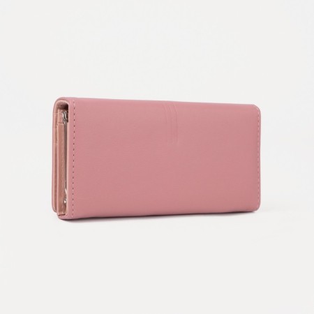 Women's wallet on magnets, pink color-1
