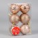 Set of balls plastic D-6 cm, 6 pcs "elite patterns" gold