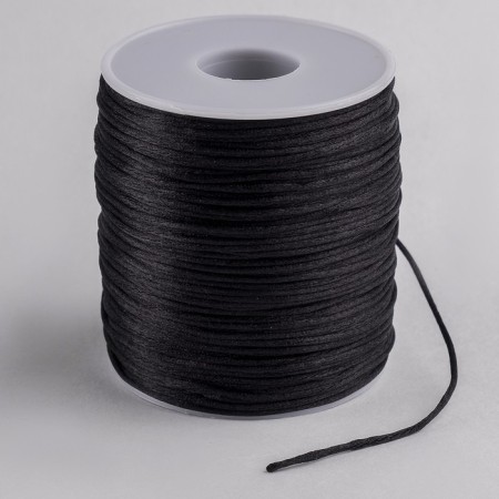 Nylon cord on the bobin d = 1 mm l = 100 m, black color