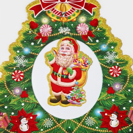 Decorative decoration (suspension) "New Year tree" 62x36 cm-3