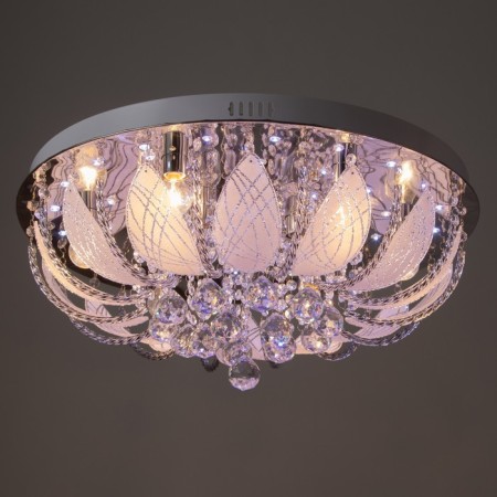 Люстра 55721/600 CR хром 8х40Вт E14 LED ПДУ 60х60х27см-7