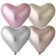 Shar Latex 12 ", heart, chrome Shiny, mix, set 25 pcs.