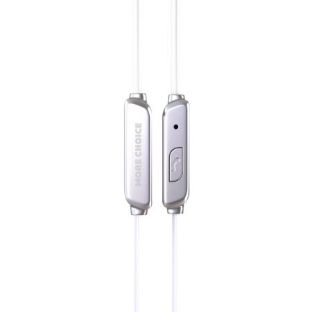 Headphones More Choice G51, microphone, vacuum, 105 dB, 32 Ohm, 3.5 mm, 1.2 m, white-2