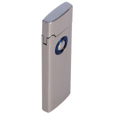 Electronic lighter, USB, spiral, 2.5 x 8 cm, chrome