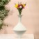 Vase for flowers decorative "Stella" color white 25 x 16 x 16 cm