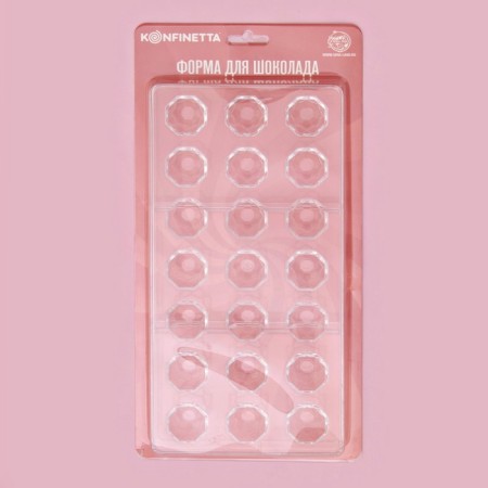 Konfinetta Chocolate Form "Diamond", 27.5 × 13.5 cm, 21 cells (D = 2.5 cm)-5