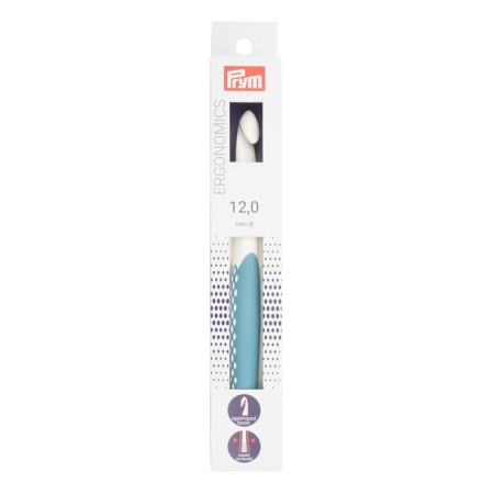 Ergonomics knitting hook 12 mm/18 cm