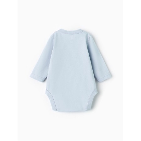 Body for a boy with a long sleeve, the color is blue, height is 74 cm-4
