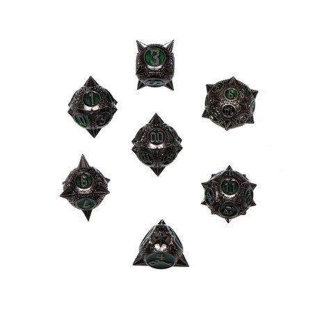 A set of cubes for D&D (Dungeons and Dragons, DND) "Game time", Series: D&D, 7 pcs, gray-1