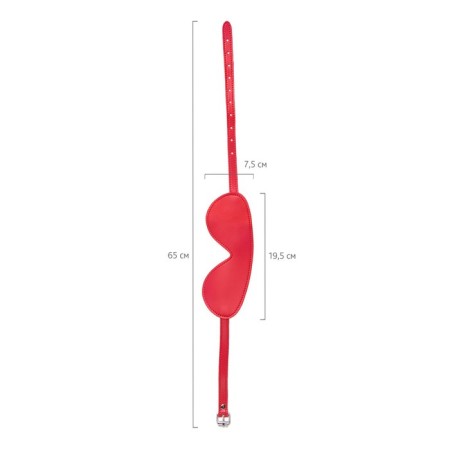 Mask Anonymo, Pu leather, 65 cm, red color-3