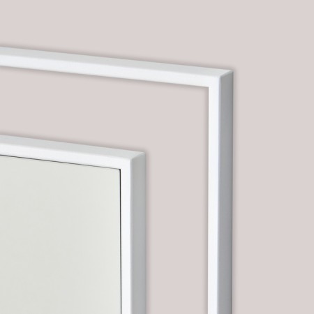 Wall mirror "White Rubin", in a rectangular case, 80x45 cm-2