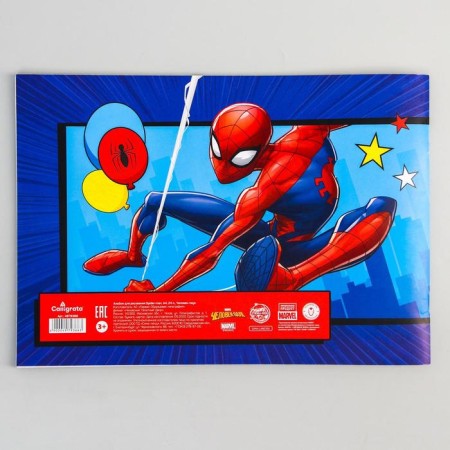 Album for drawing A4, 24 sheets 100 g/m², on paper, spider-person-2