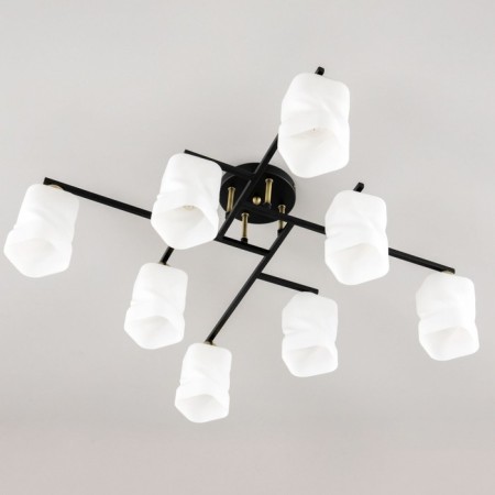 Ceiling CITILUX "Jerome" CL129285, 77.5x77.5x25.5 cm, 8x75W, E27, Black Color Black-2