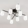Ceiling CITILUX "Jerome" CL129285, 77.5x77.5x25.5 cm, 8x75W, E27, Black Color Black